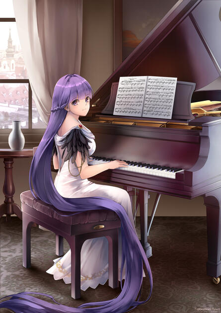 Sophia at the piano Sophia at the piano
